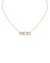 Messika Diamond Move Pave Necklace In 18k Gold, 16.5, 0.7 Tcw