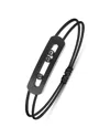 Messika Diamond Move Titanium Black Extra Large Bracelet In Titanium On Cord, 0.40 Tcw In Black