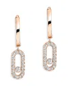 Messika Diamond Move Uno Hoop Earrings In 18k Gold, 0.19 Tcw