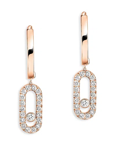 Messika Diamond Move Uno Hoop Earrings In 18k Gold, 0.19 Tcw In Gold