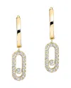 Messika Diamond Move Uno Hoop Earrings In 18k Gold, 0.19 Tcw