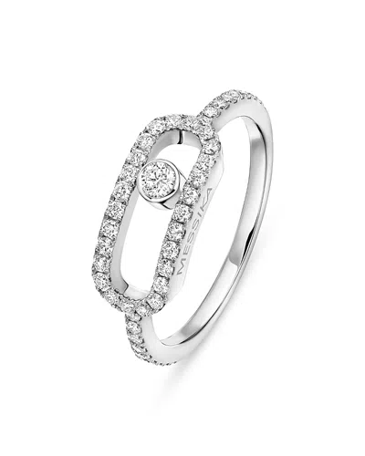 Messika Diamond Move Uno Large Model Pave Ring In 18k Gold, 0.31 Tcw In Metallic