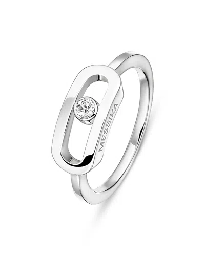 Messika Diamond Move Uno Large Model Ring In 18k Gold, 0.06 Tcw In Metallic