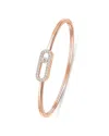 Messika Diamond Move Uno Small Model Pave Flex Bracelet In 18k Gold, 0.14 Tcw In Gold