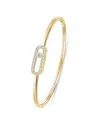Messika Diamond Move Uno Medium Model Pave Flex Bracelet In 18k Gold, 0.34 Tcw