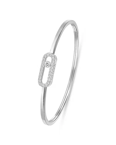 Messika Diamond Move Uno Medium Model Pave Flex Bracelet In 18k Gold, 0.34 Tcw In Metallic