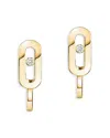 Messika Diamond Move Uno Mini Hoop Earrings In 18k Gold, 0.01 Tcw In Gold