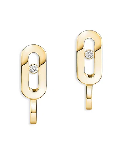 Messika Diamond Move Uno Mini Hoop Earrings In 18k Gold, 0.01 Tcw