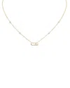 Messika Diamond Move Uno Necklace In 18k Gold, 17.7, 0.10 Tcw In Gold