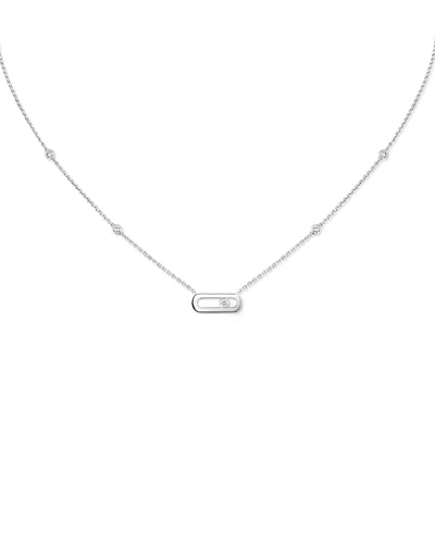 Messika Diamond Move Uno Necklace In 18k Gold, 17.7, 0.10 Tcw In Metallic