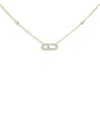 Messika Diamond Move Uno Pave Necklace In 18k Gold, 16.5, 0.22 Tcw