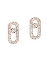 Messika Diamond Move Uno Pave Stud Earrings In 18k Gold, 0.16 Tcw