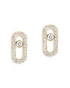 Messika Diamond Move Uno Pave Stud Earrings In 18k Gold, 0.16 Tcw