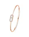 Messika Diamond Move Uno Small Model Pave Flex Bracelet In 18k Gold, 0.14 Tcw