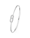 Messika Diamond Move Uno Small Model Pave Flex Bracelet In 18k Gold, 0.14 Tcw In Metallic