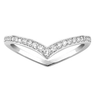 Messika Fiery Diamond Pave White Gold Wedding Ring In Silver