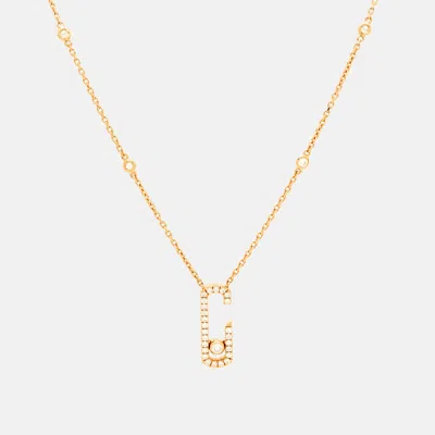 Pre-owned Messika Gigi Hadid Move Addiction Diamond 18k Rose Gold Necklace