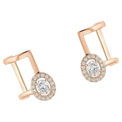 Pre-owned Messika Glam'azone Diamond 18k Rose Gold In Red