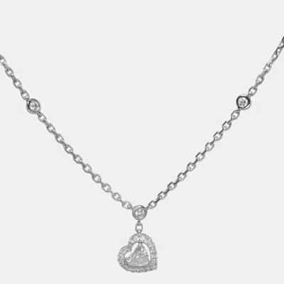 Pre-owned Messika Joy Diamond 18k White Gold Pendant Necklace In Silver