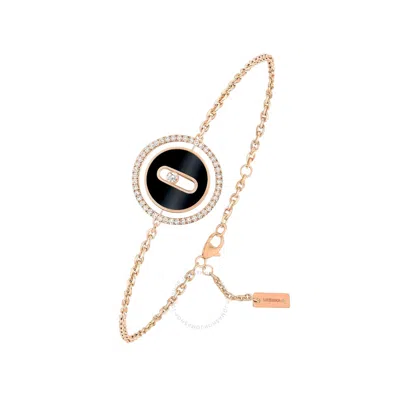 Messika Womens Rose Gold Lucky Move Small 18ct Rose-gold, 0.20ct Brilliant-cut Diamond And Onyx Brac