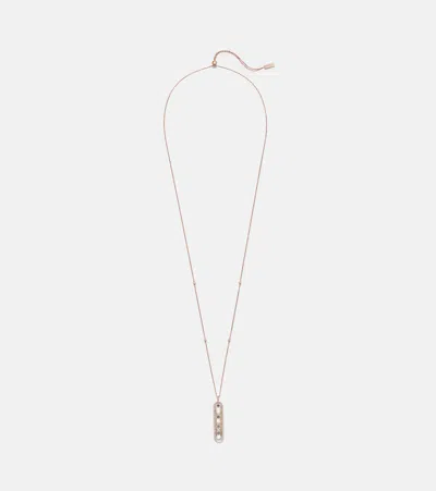 Messika Move 10th 18kt Rose Gold Pendant Necklace With Diamonds