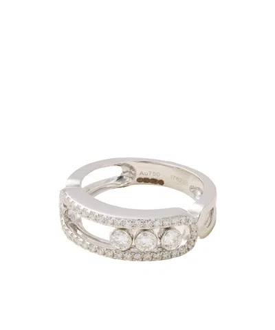 Messika Move Classic 18-karat White Gold Diamond Ring In Metallic