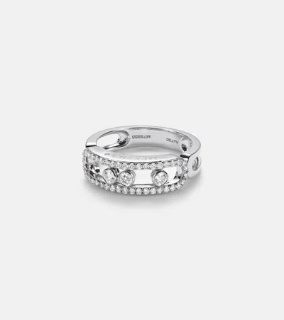 Messika Move Classique 18kt White Gold Ring With Diamonds In Silver