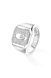 Messika Move Joaillerie Pavé Diamond Signet Ring In White Gold