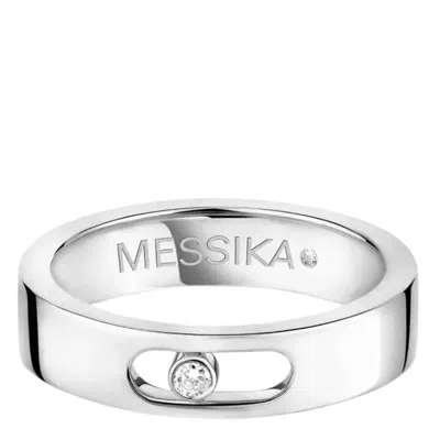 Messika Move Joaillerie White Gold Diamond Wedding Ring In Silver