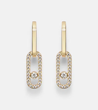 Messika Move Link 18kt Gold Earrings With Diamonds
