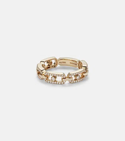 Messika Move Link 18kt Gold Ring With Diamonds