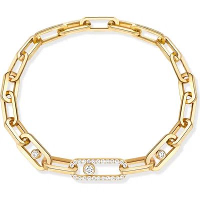 Messika Move Link Diamond Bracelet In Gold