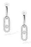 Messika Move Link Diamond Drop Earrings In Silver