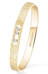 Messika Move Noa Ciselle Diamond Bangle Bracelet In Pattern