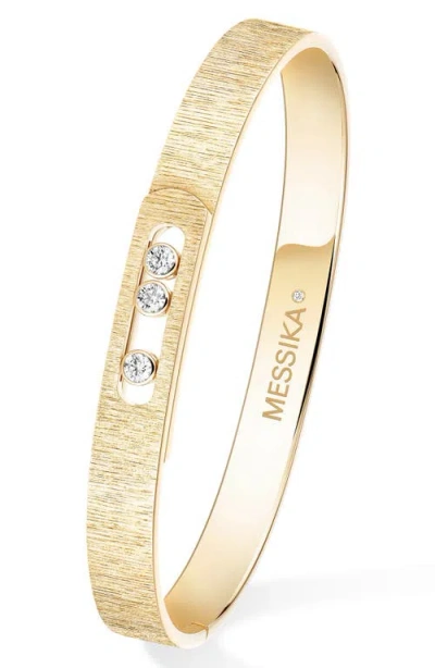 Messika Move Noa Ciselle Diamond Bangle Bracelet In Pattern