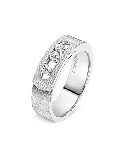 Messika Move Noa Diamond Cutout Ring In 18k White Gold, 0.10 Tcw In Pattern