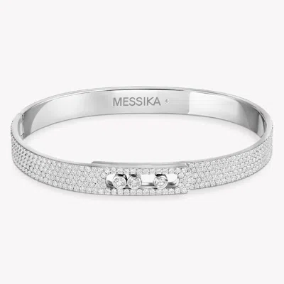 Messika Move Noa Pave Bangle In Metallic
