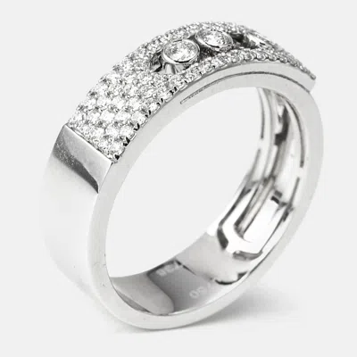 Messika Move Noa Pavé Diamonds 18k White Gold Ring In Blue