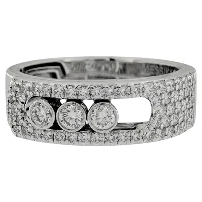 Pre-owned Messika Move Noa Ring 18kt White Gold With Diamonds