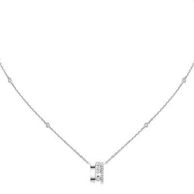 Messika Move Romane 18k White Gold Diamond Necklace In Silver