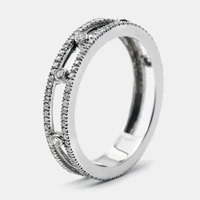 Messika Move Romane Diamond 18k Gold Wedding Ring In White
