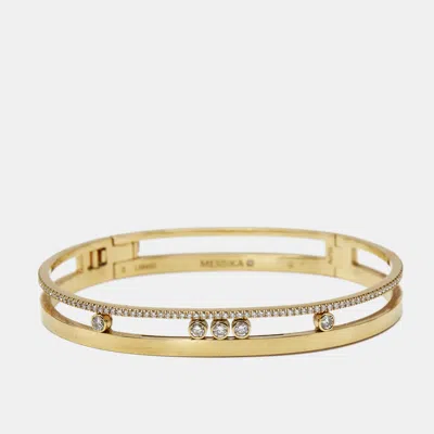 Pre-owned Messika Move Romane Diamond 18k Yellow Gold Bracelets S