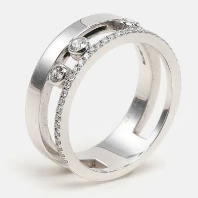 Messika Move Romane Diamonds 18k White Gold Ring In Silver