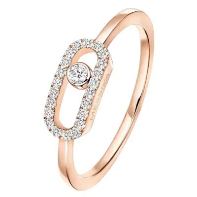 Messika Move Uno 18k Rose Gold Diamond Ring