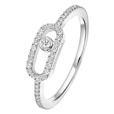 Messika Move Uno 18k White Gold Diamond Ring In Silver