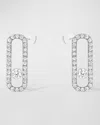 MESSIKA MOVE UNO 18K WHITE GOLD PAVE STUD EARRINGS