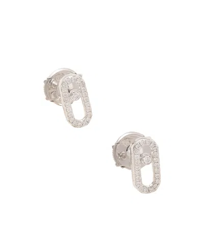 Messika Move Uno 18-karat White Gold Diamond Earrings In Neutral
