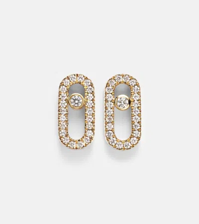 Messika Move Uno 18kt Gold Earrings With Diamonds