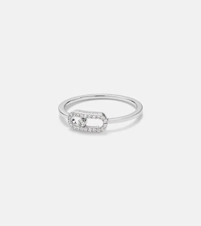 Messika Move Uno 18kt White Gold Ring With Diamonds In Metallic