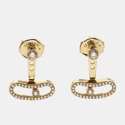 Messika Move Uno Diamond 18k Gold Earrings In Silver